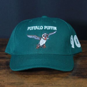 GREEN PUFFALO PUFFIN BASEBALL CAP