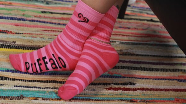 Pink Puffy Long Socks - Image 6